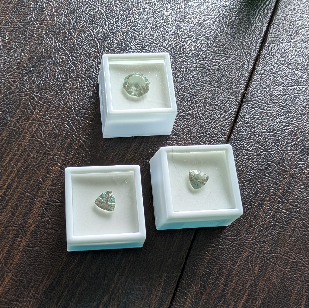 Prasiolite Gem Stone Set